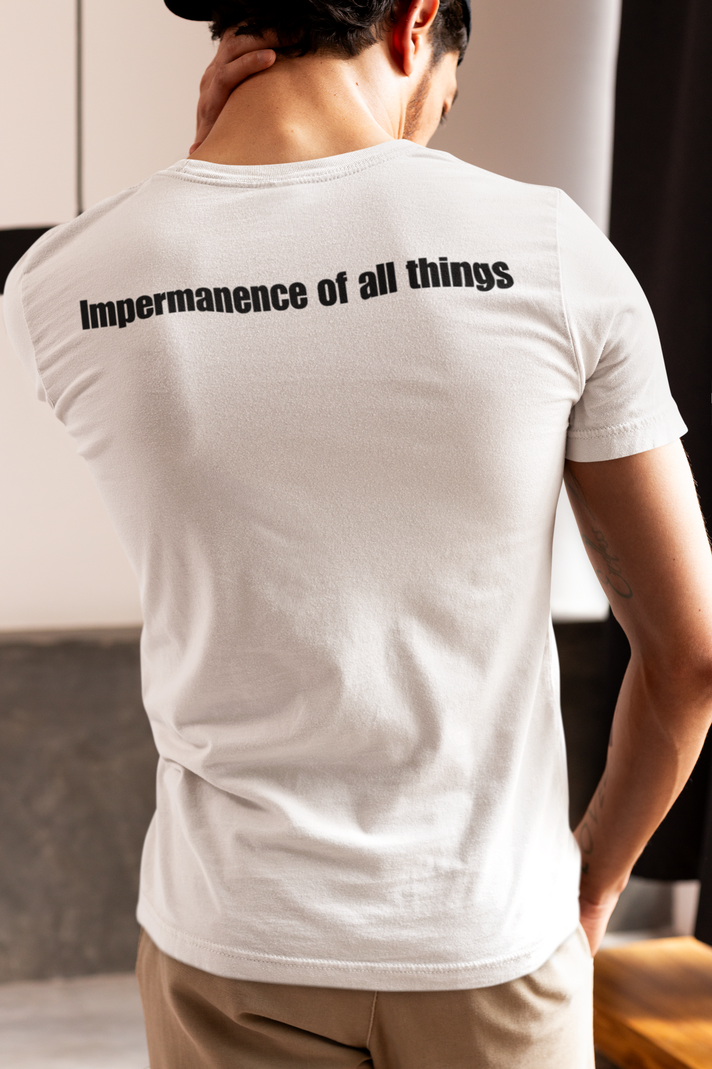 "諸行無常: The Essence of Impermanence" Japanese Kanji T-Shirt - White Edition