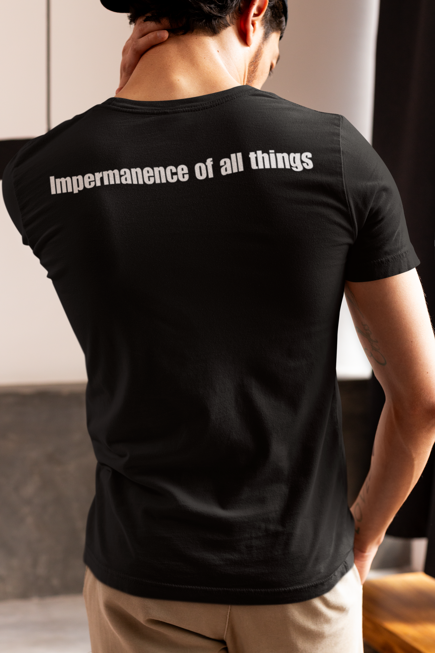 "諸行無常: The Essence of Impermanence" Japanese Kanji T-Shirt - Dark Edition
