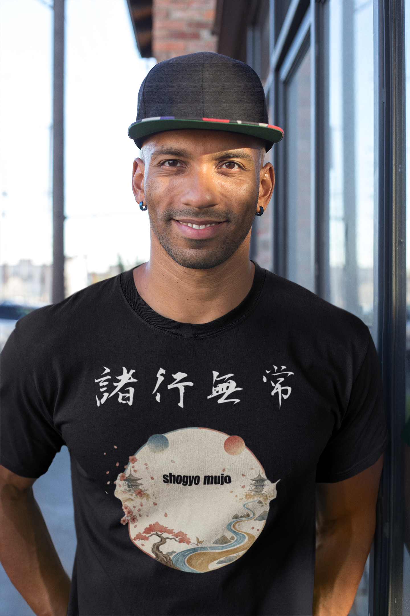 "諸行無常: The Essence of Impermanence" Japanese Kanji T-Shirt - Dark Edition