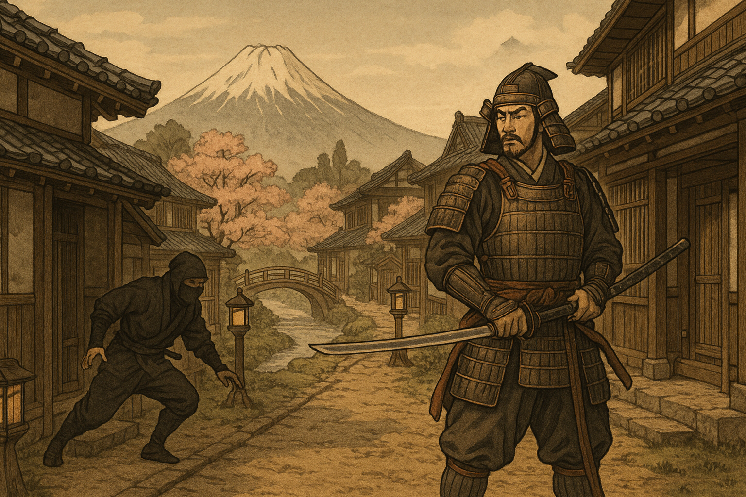 忍者と侍がいる　江戸時代の風景
