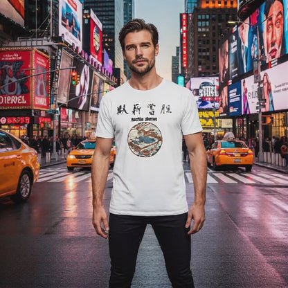 Gashin-Shotan: 臥薪嘗胆　The Spirit of Unstoppable Resilience - Japanese Kanji Premium Tee -White Edition  Unisex organic oversized high neck t-shirt